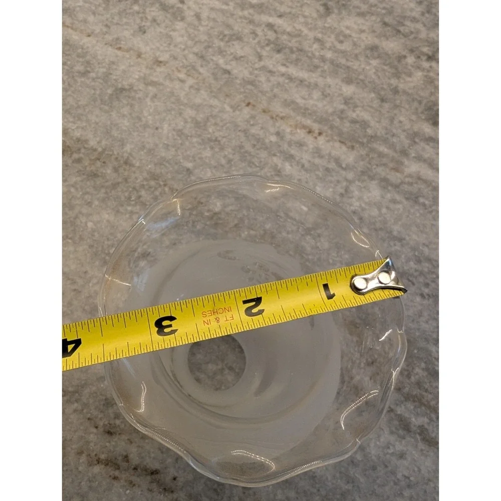 Vintage Colonial Shade with etching And Frosted Bottom